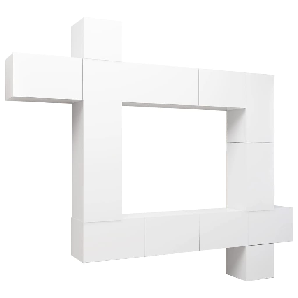 Ensemble de meuble TV 9 pcs Blanc Bois d'ingénierie - XIOS