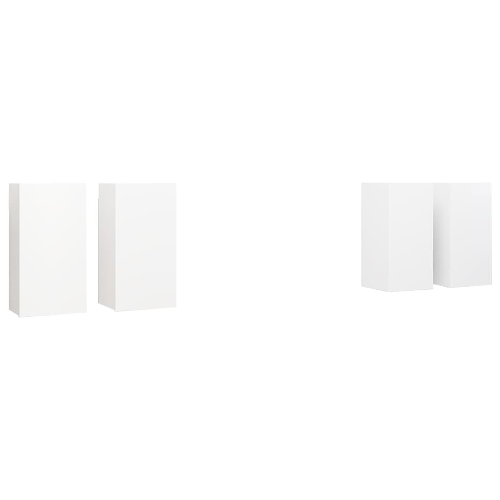 Meubles TV 4 pcs Blanc 30,5x30x60 cm Bois d'ingénierie - XIOS