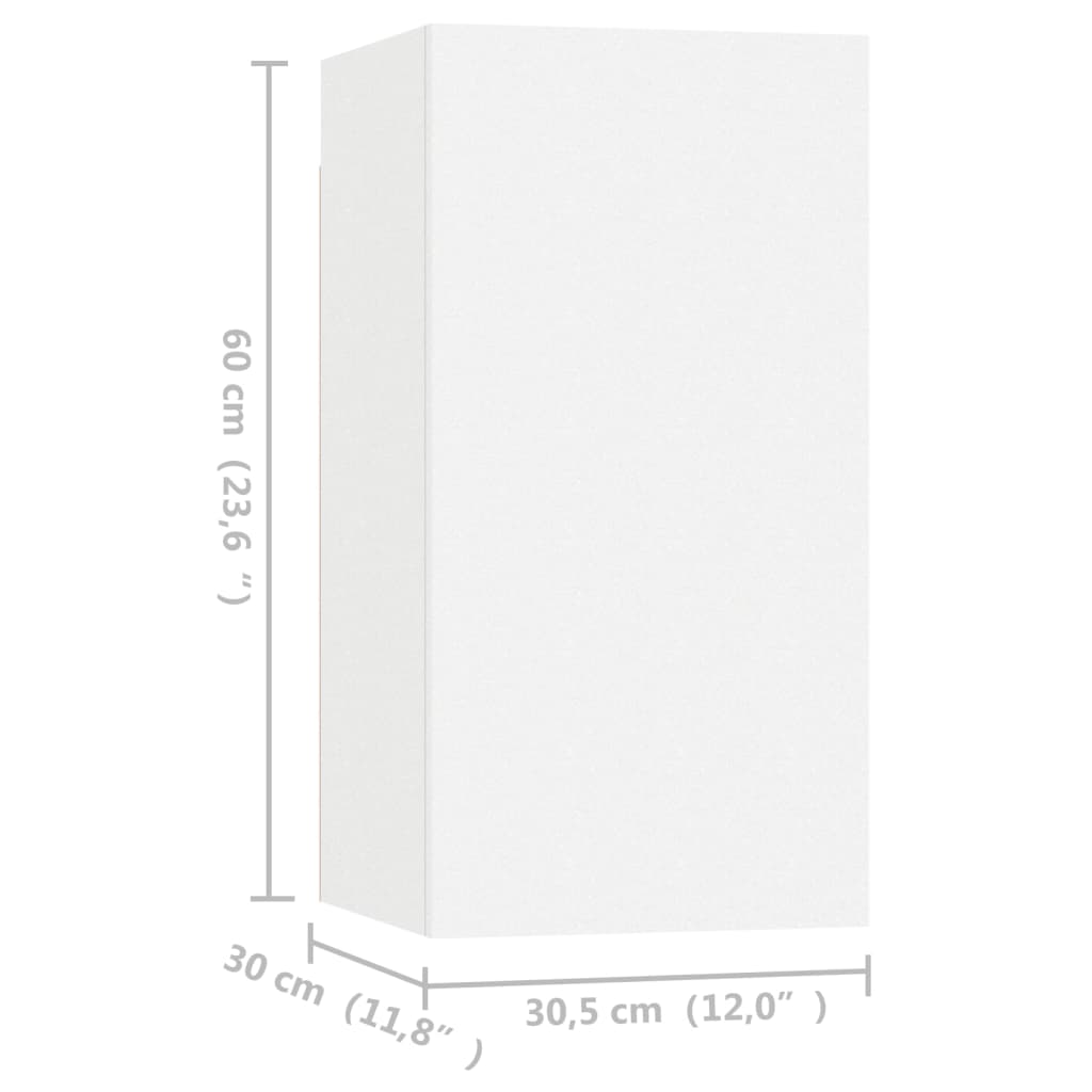 Meubles TV 4 pcs Blanc 30,5x30x60 cm Bois d'ingénierie - XIOS