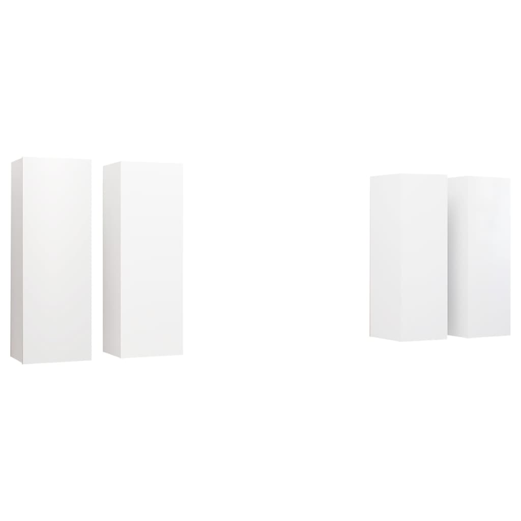 Meubles TV 4 pcs Blanc 30,5x30x90 cm Bois d'ingénierie - XIOS