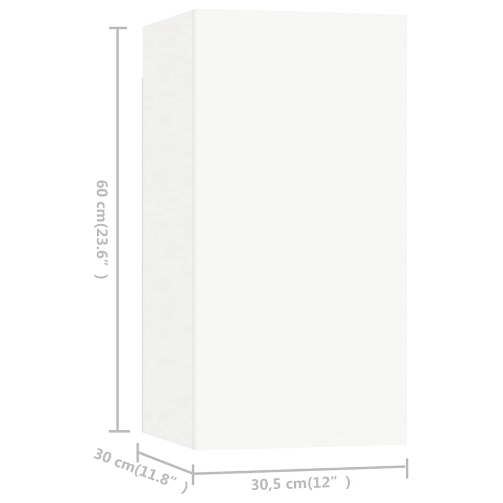 Meubles TV 7 pcs Blanc 30,5x30x60 cm Bois d'ingénierie - XIOS