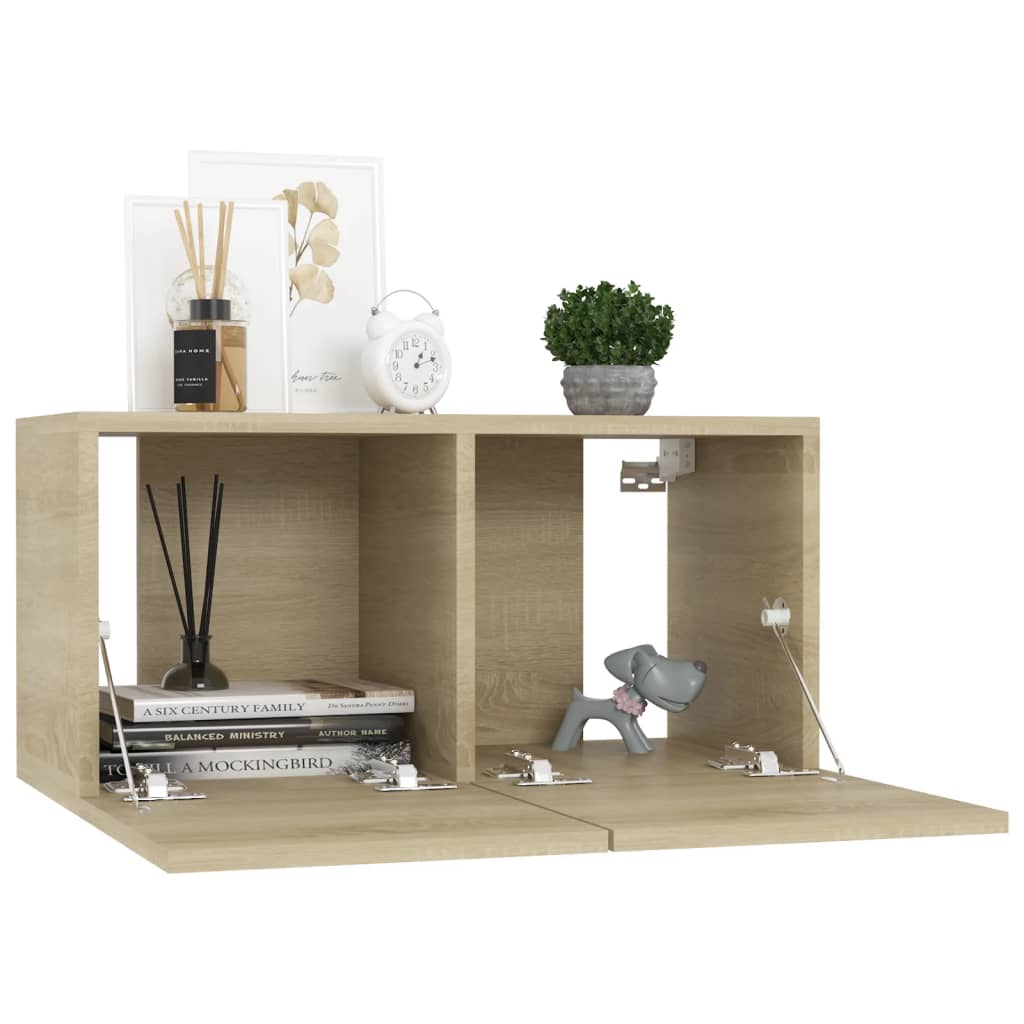 Meubles TV 4 pcs Chêne sonoma 60x30x30 cm Bois d'ingénierie Meubles TV vidaXL   