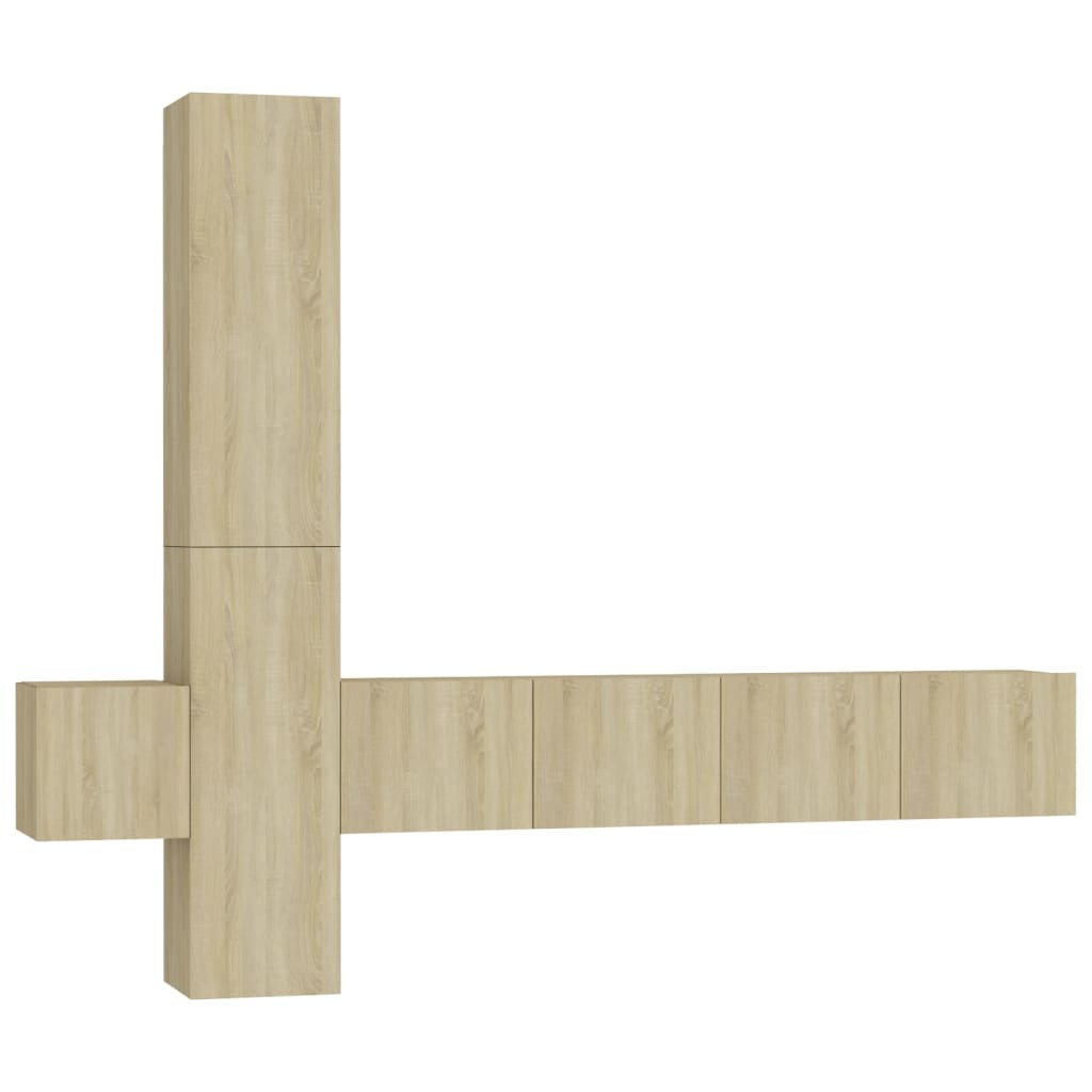 Ensemble de meubles TV 5 pcs Chêne sonoma Bois d'ingénierie - XIOS