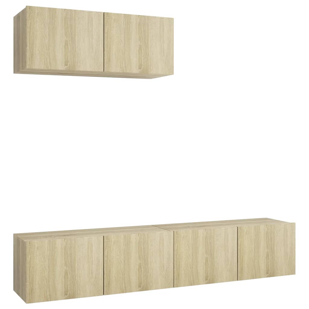 Meubles TV 3 pcs Chêne sonoma Bois d'ingénierie - XIOS
