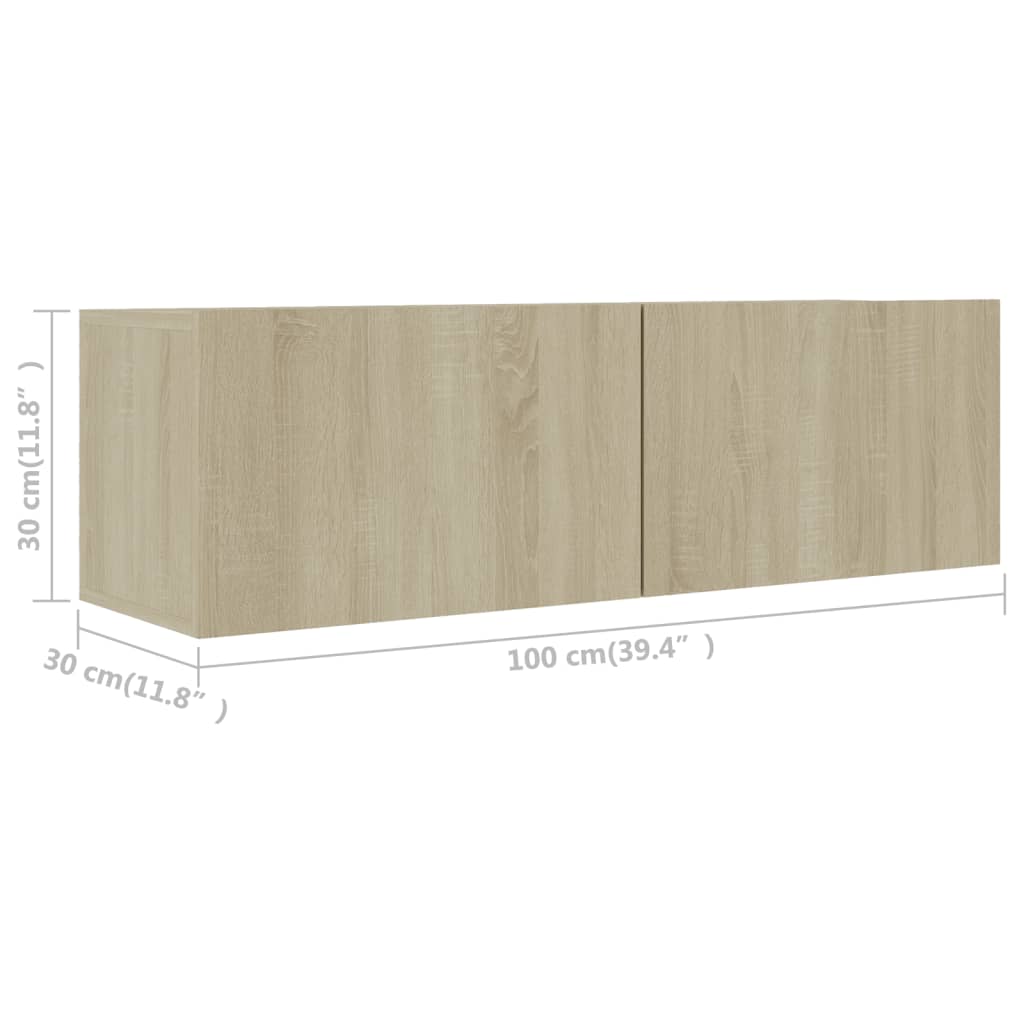 Ensemble de meuble TV 2 pcs Chêne sonoma Bois d'ingénierie - XIOS