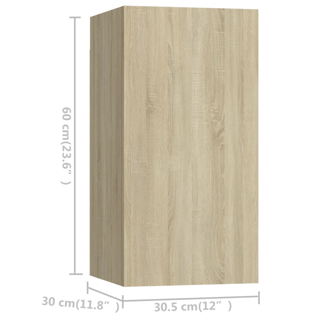 Ensemble de meubles TV 4 pcs Chêne sonoma Bois d'ingénierie - XIOS