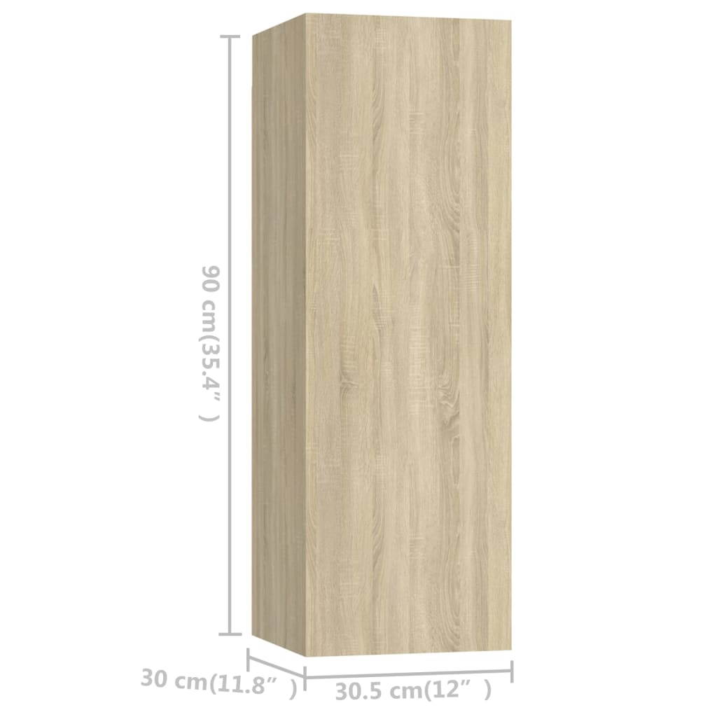 Ensemble de meubles TV 4 pcs Chêne sonoma Bois d'ingénierie - XIOS