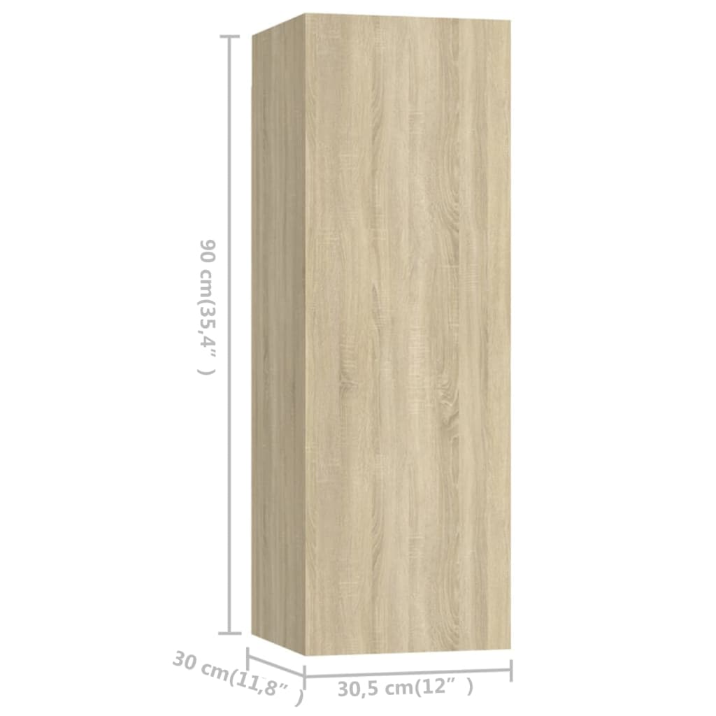 Ensemble de meubles TV 4 pcs Chêne sonoma Bois d'ingénierie - XIOS