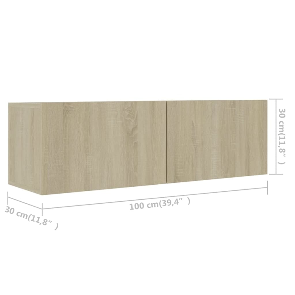 Ensemble de meubles TV 4 pcs Chêne sonoma Bois d'ingénierie - XIOS