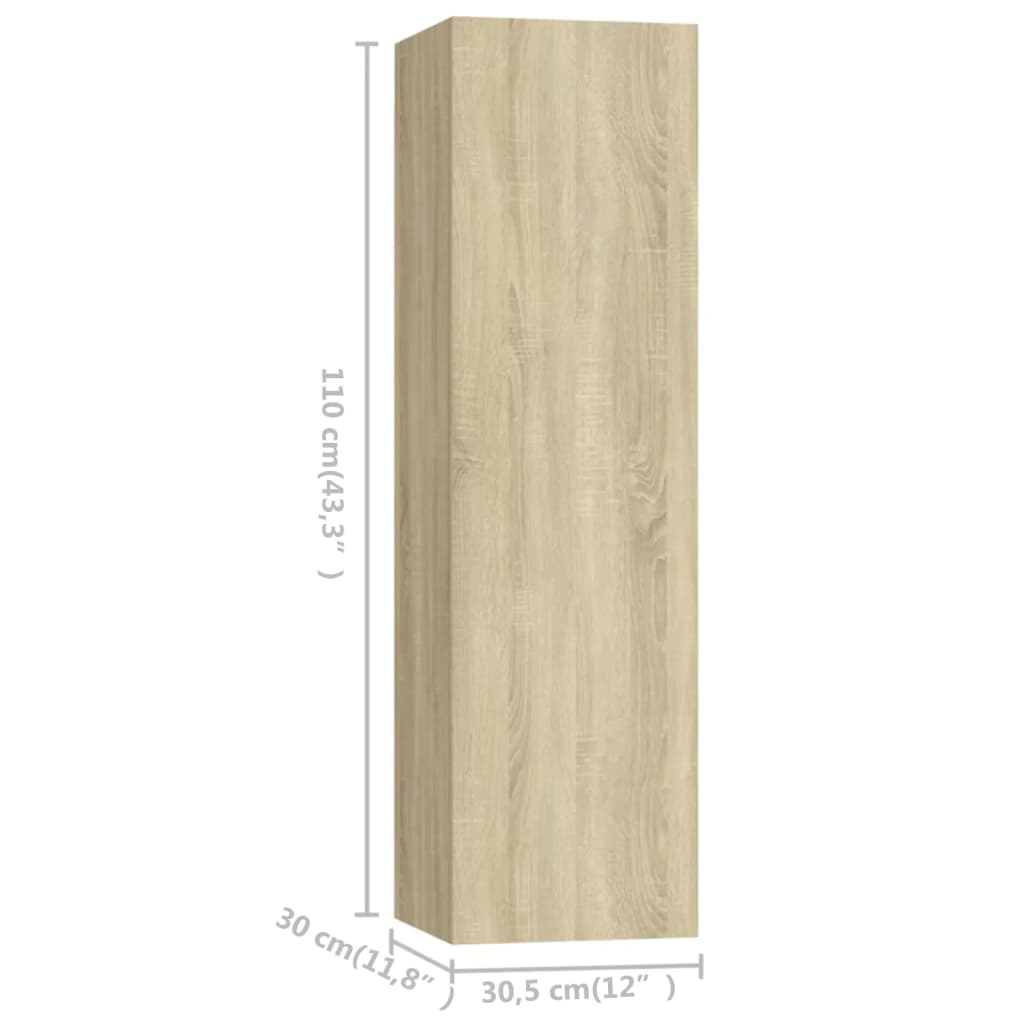Ensemble de meubles TV 4 pcs Chêne sonoma Bois d'ingénierie - XIOS