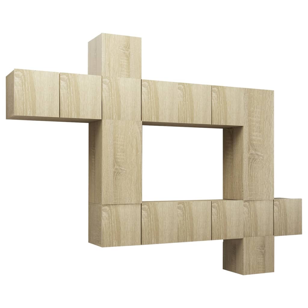 Ensemble de meubles TV 10 pcs Chêne sonoma Bois d'ingénierie - XIOS