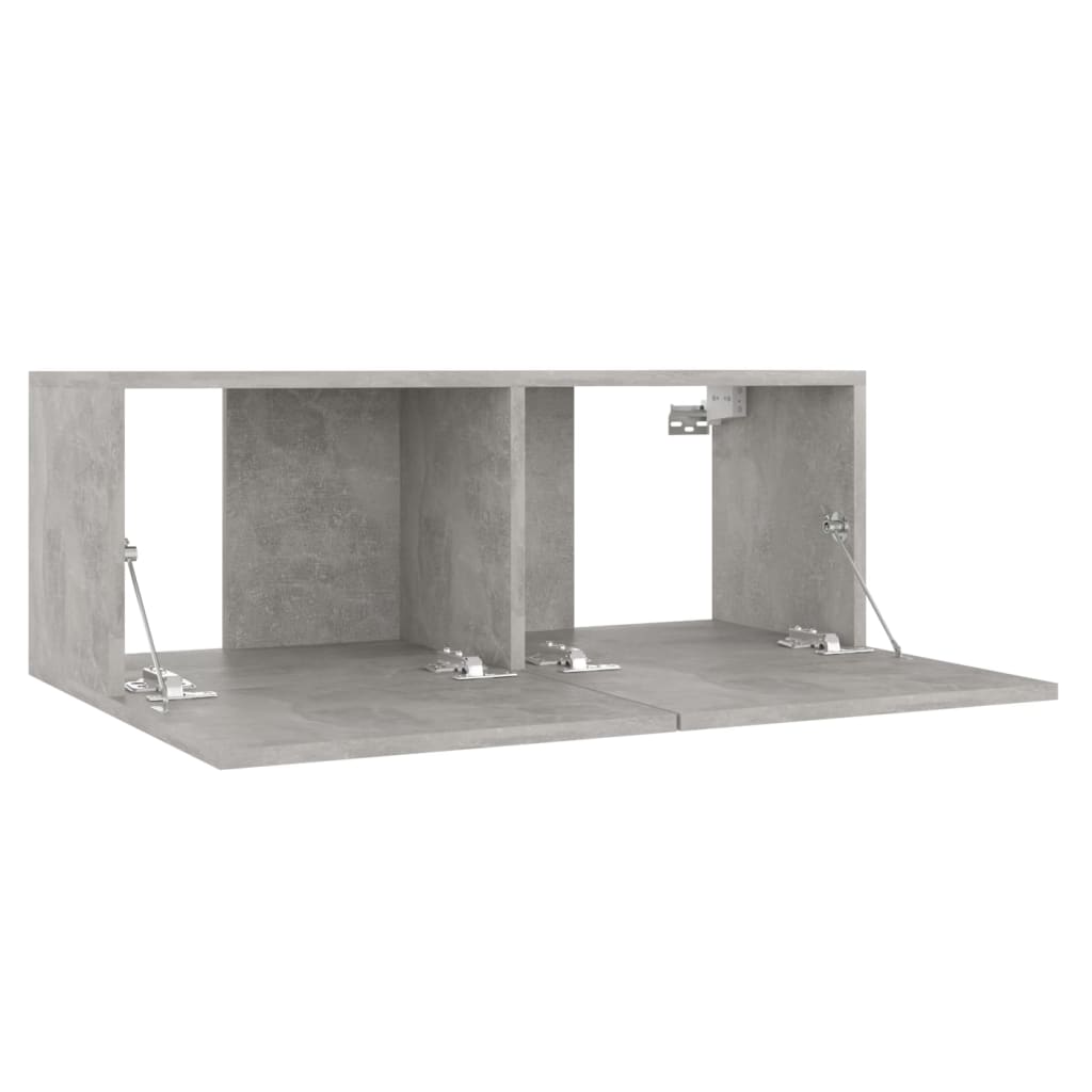 Ensemble de meubles TV 3 pcs Gris béton Bois d'ingénierie - XIOS