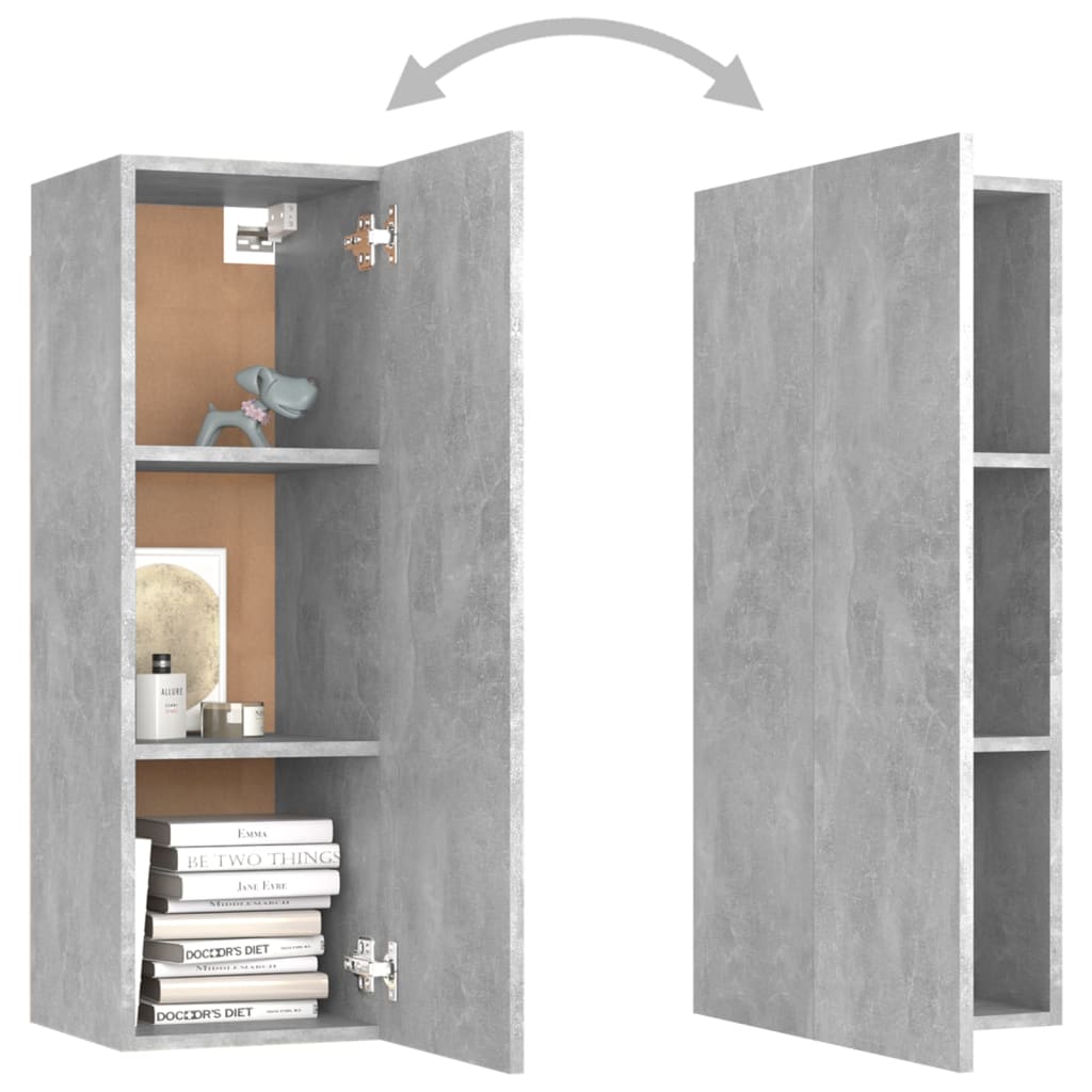 Ensemble de meubles TV 3 pcs Gris béton Bois d'ingénierie - XIOS
