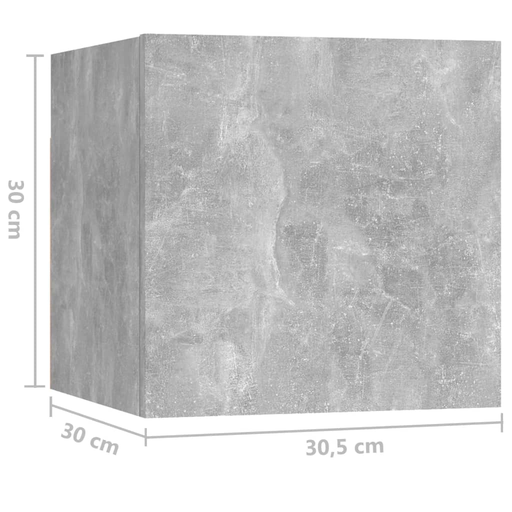 Ensemble de meubles TV 8 pcs Gris béton Bois d'ingénierie - XIOS