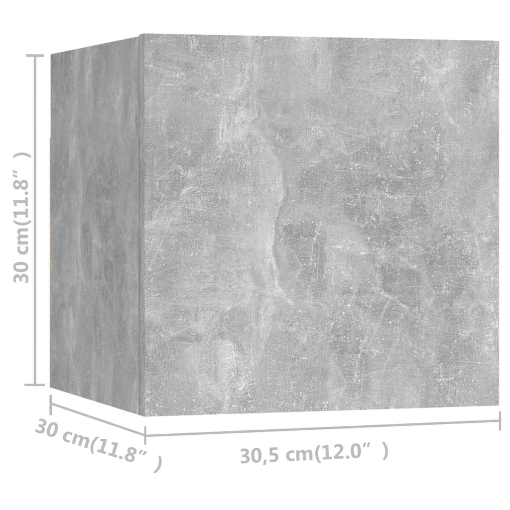 Ensemble de meuble TV 5 pcs Gris béton Bois d'ingénierie - XIOS