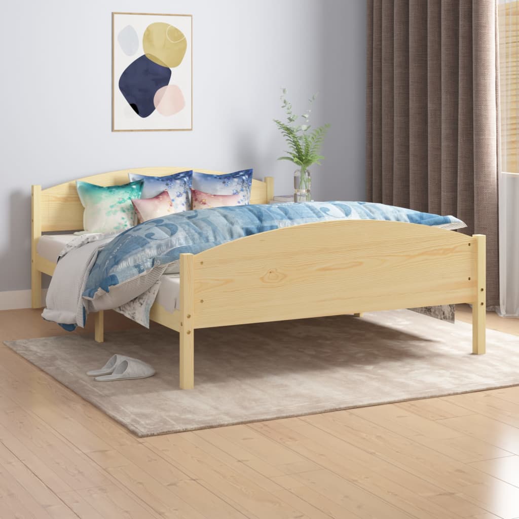 Cadre de lit sans matelas bois massif de pin 160x200 cm - XIOS