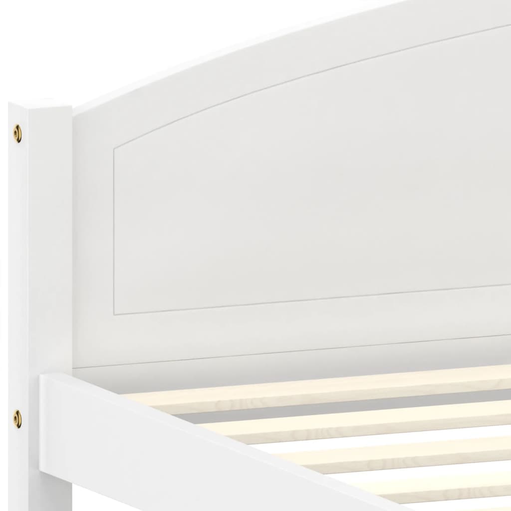 Cadre de lit sans matelas blanc bois de pin massif 140x200 cm - XIOS