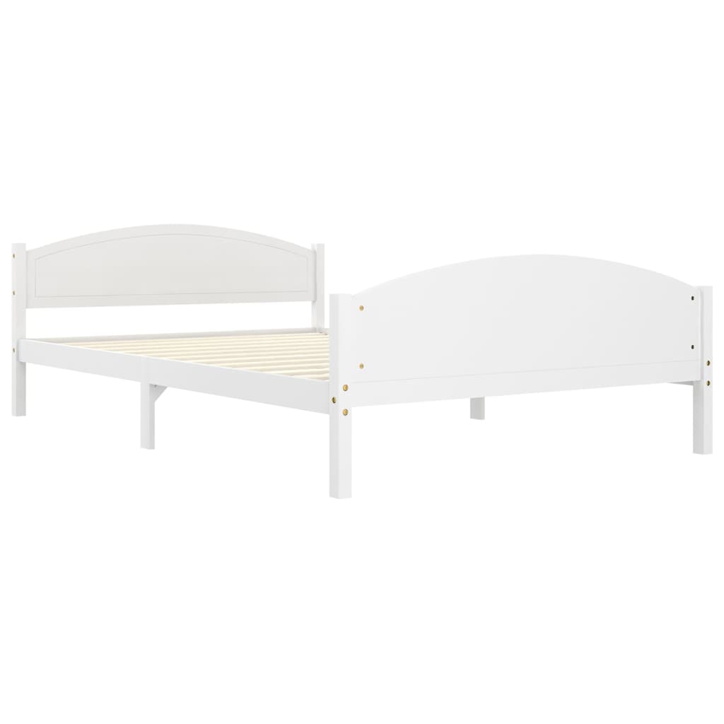 Cadre de lit sans matelas blanc bois de pin massif 160x200 cm - XIOS