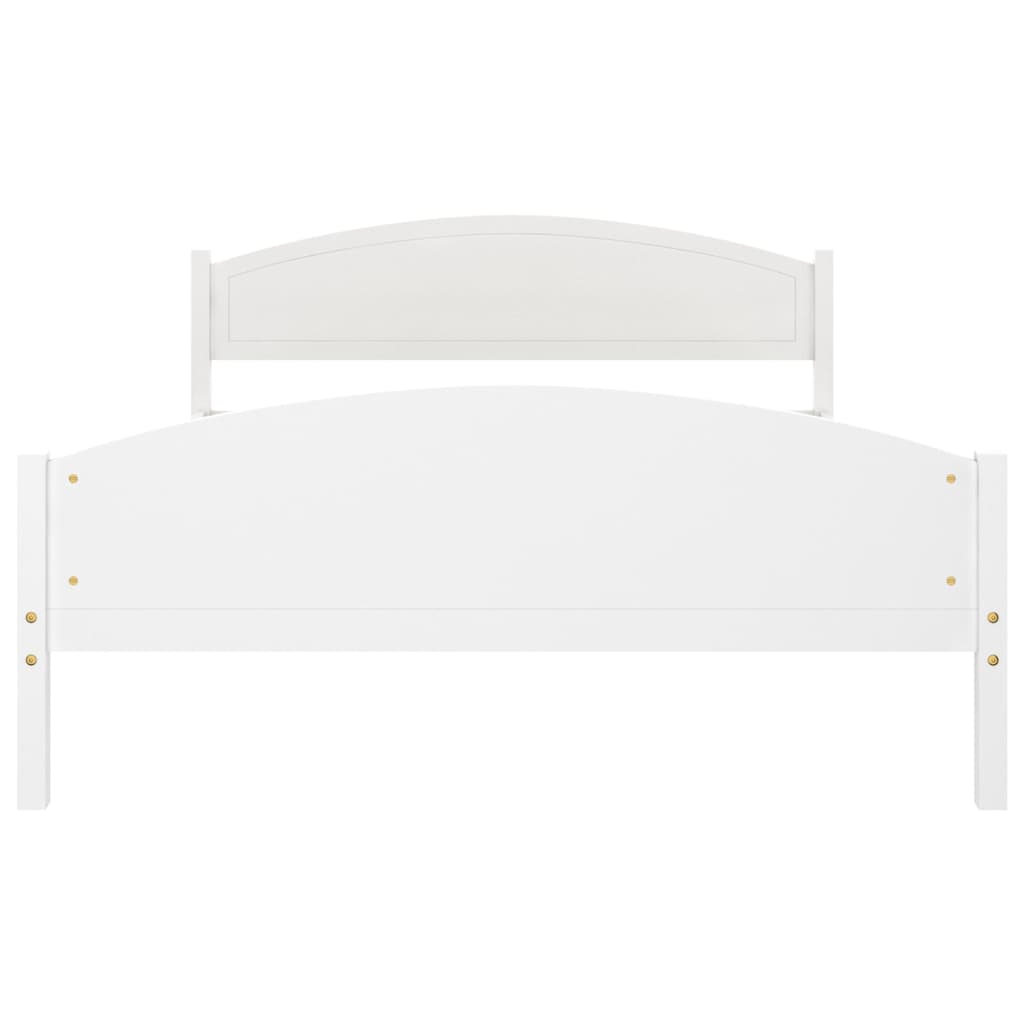 Cadre de lit sans matelas blanc bois de pin massif 160x200 cm - XIOS