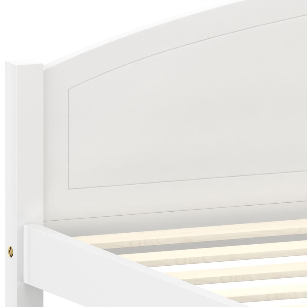 Cadre de lit sans matelas blanc bois de pin massif 160x200 cm - XIOS