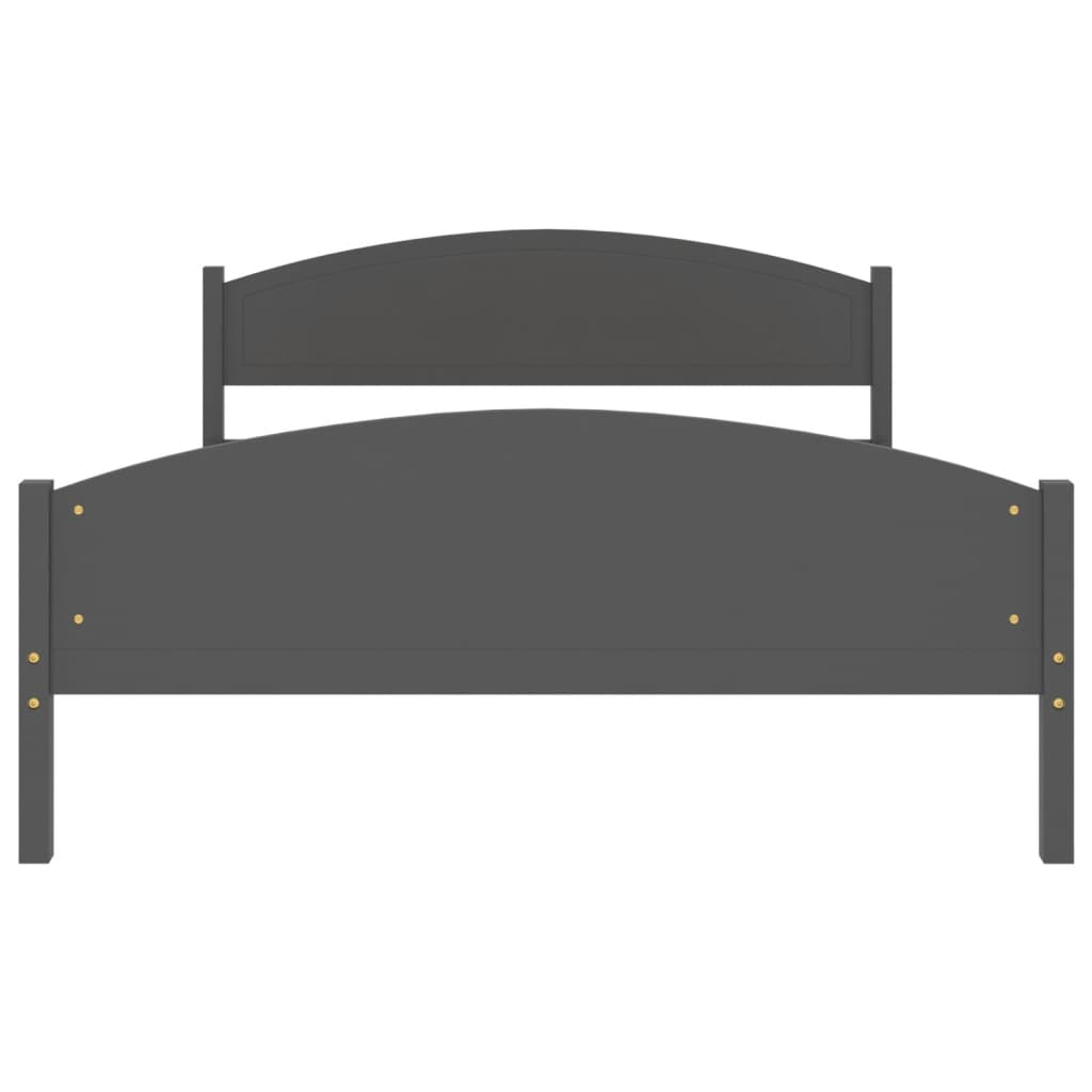 Cadre de lit sans matelas gris foncé pin massif 160x200 cm - XIOS