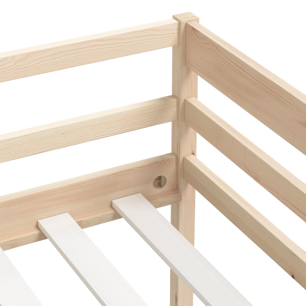 Cadre de lit sans matelas bois de pin massif 90x200 cm - XIOS