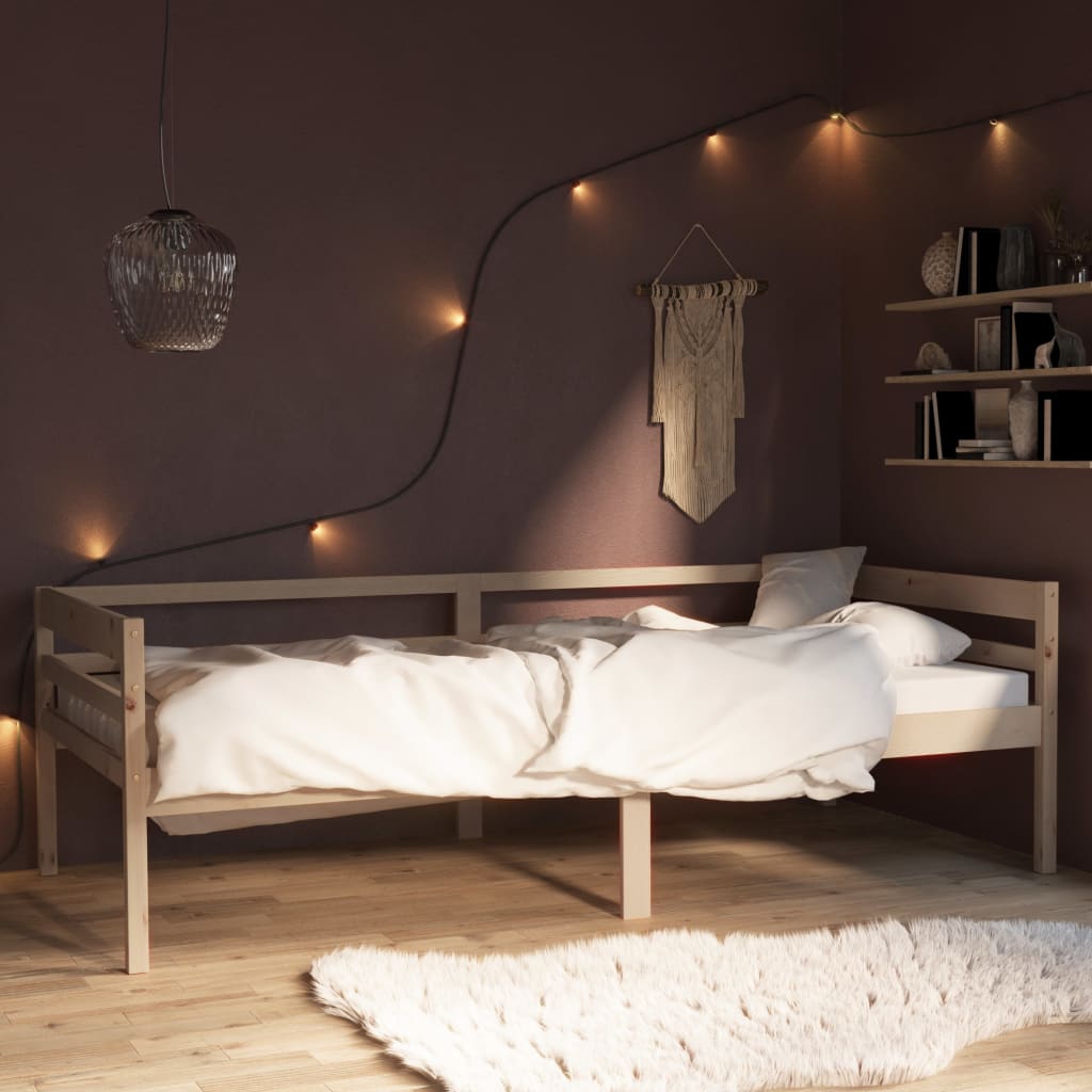 Cadre de lit sans matelas bois de pin massif 90x200 cm - XIOS