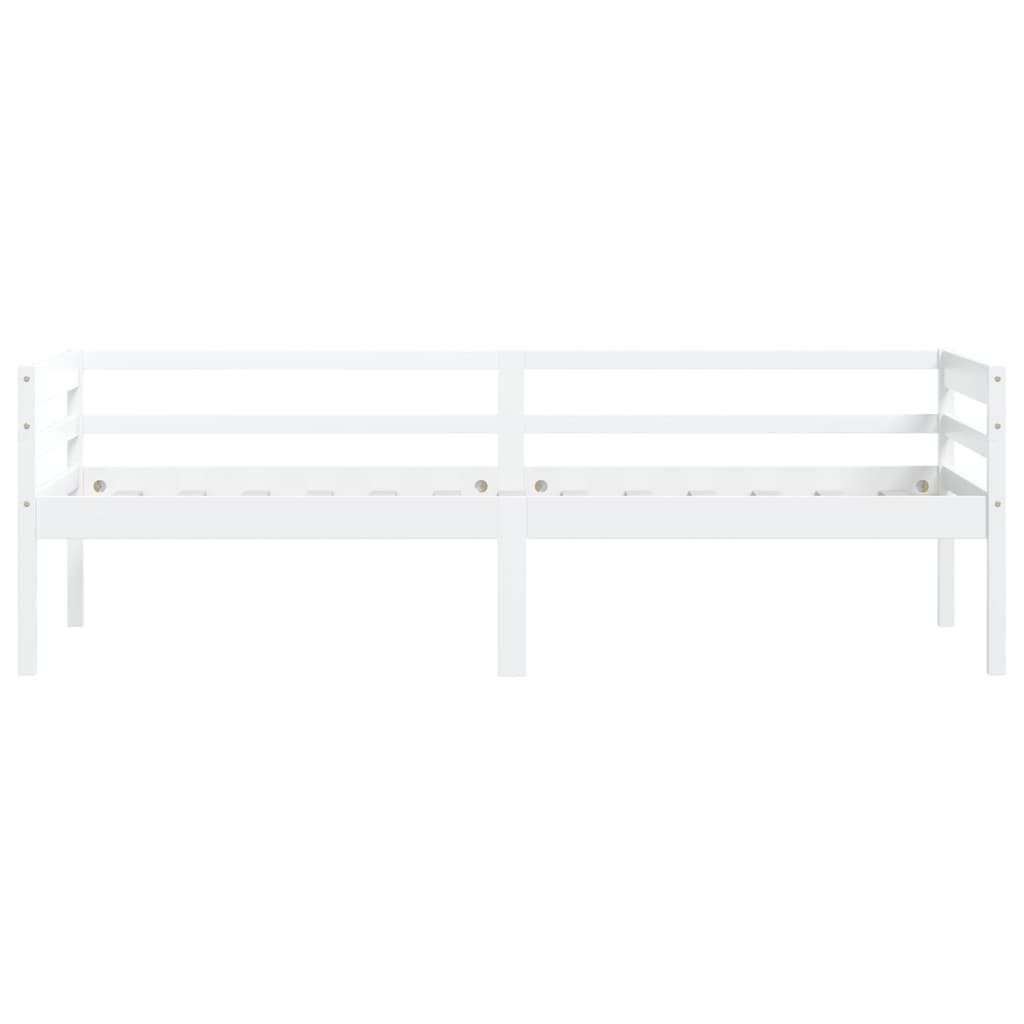 Cadre de lit sans matelas blanc bois de pin massif 90x200 cm - XIOS