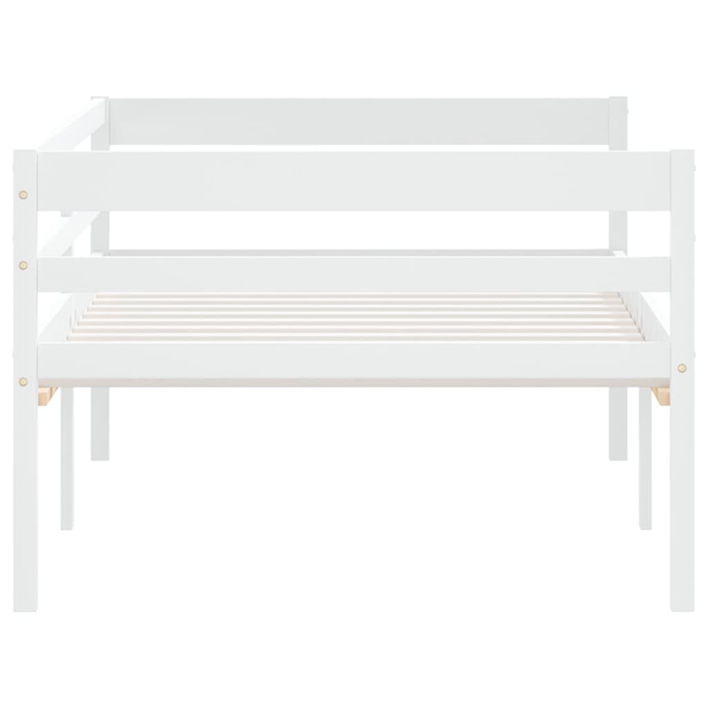 Cadre de lit sans matelas blanc bois de pin massif 90x200 cm - XIOS