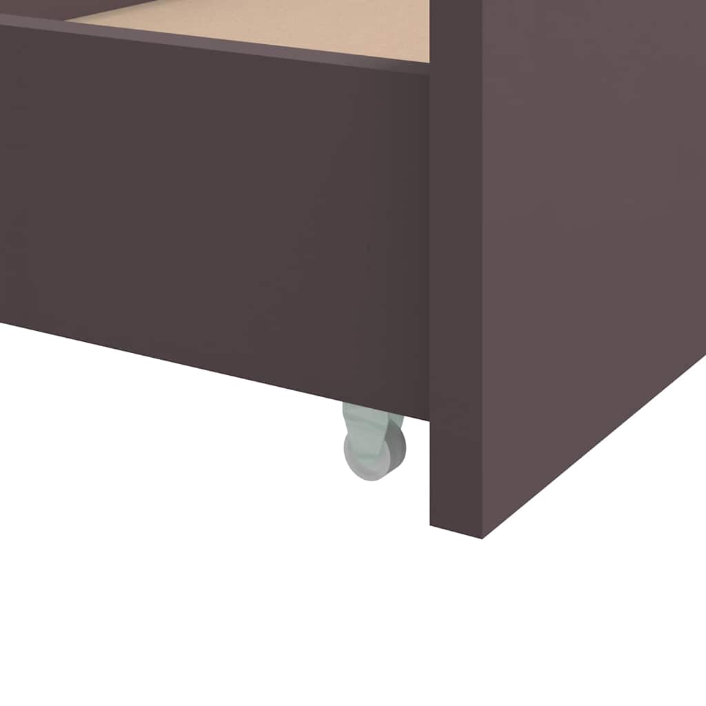 Cadre de lit sans matelas marron foncé bois pin massif 90x200cm - XIOS