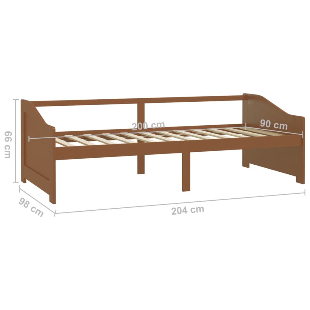 Lit de repos 3 places sans matelas Marron miel 90x200 cm - XIOS