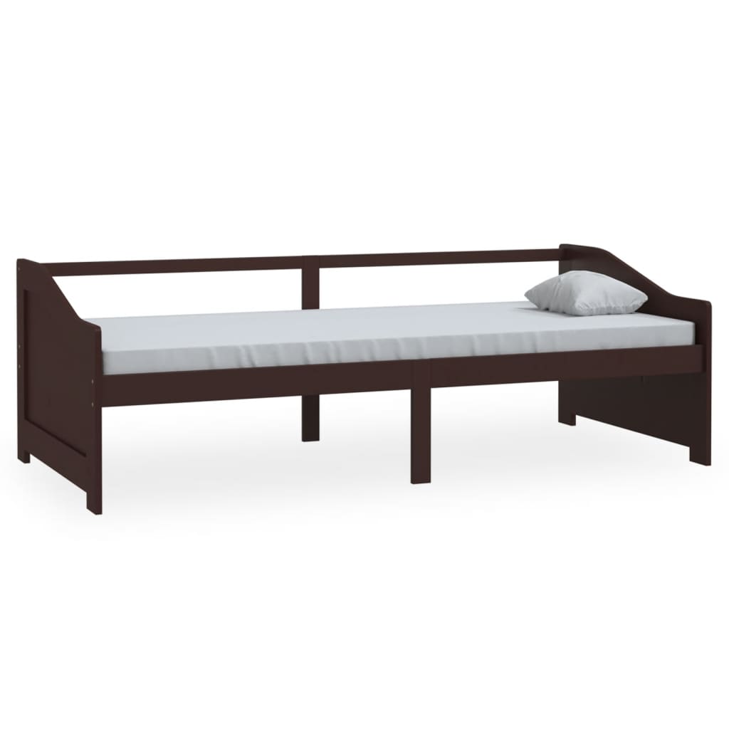 Lit de repos 3 places sans matelas Marron foncé 90x200 cm - XIOS