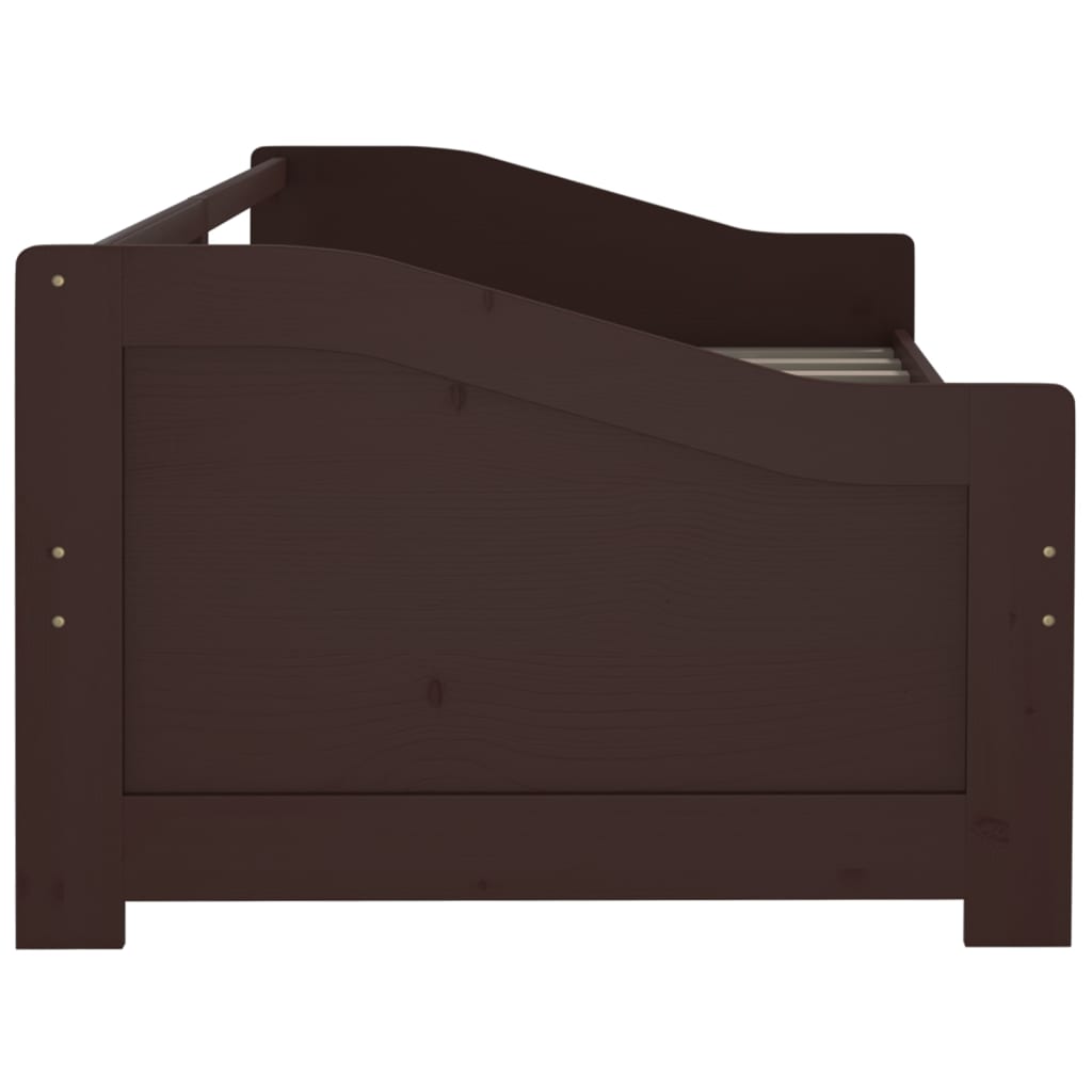 Lit de repos 3 places sans matelas Marron foncé 90x200 cm - XIOS