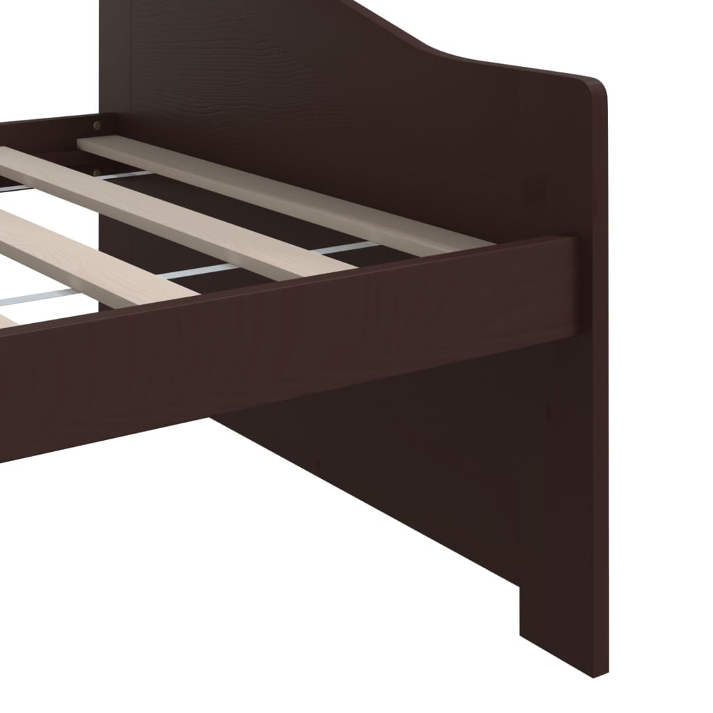 Lit de repos 3 places sans matelas Marron foncé 90x200 cm - XIOS