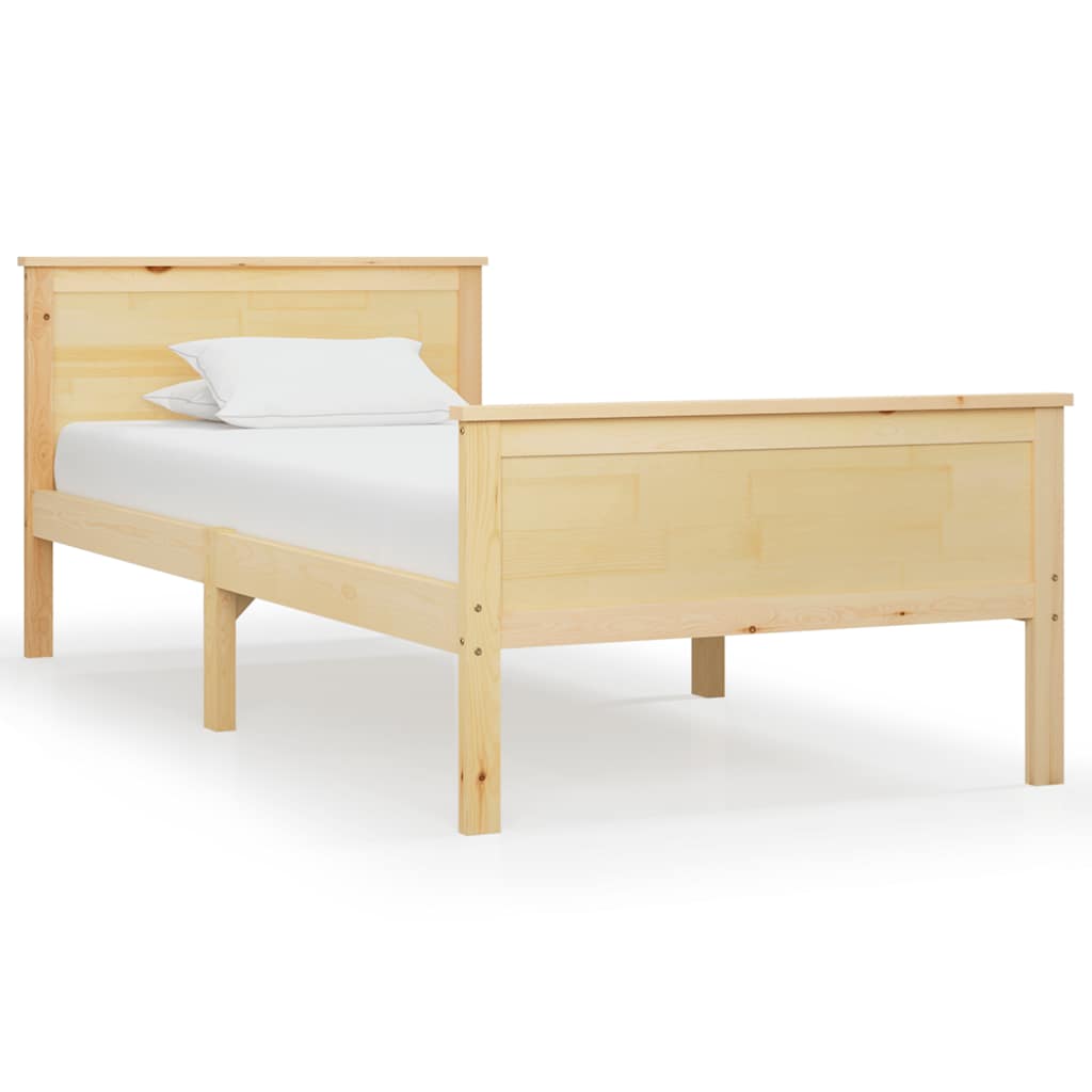 Cadre de lit sans matelas bois de pin massif 90x200 cm - XIOS