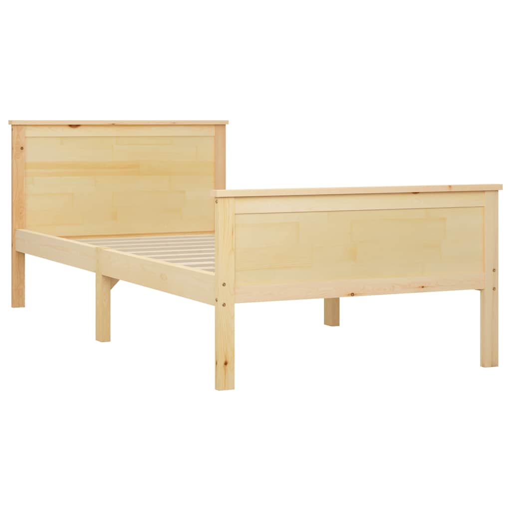 Cadre de lit sans matelas bois de pin massif 90x200 cm - XIOS