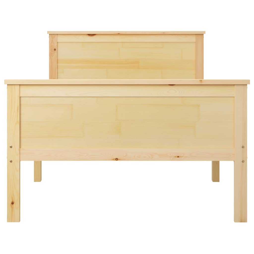 Cadre de lit sans matelas bois de pin massif 90x200 cm - XIOS