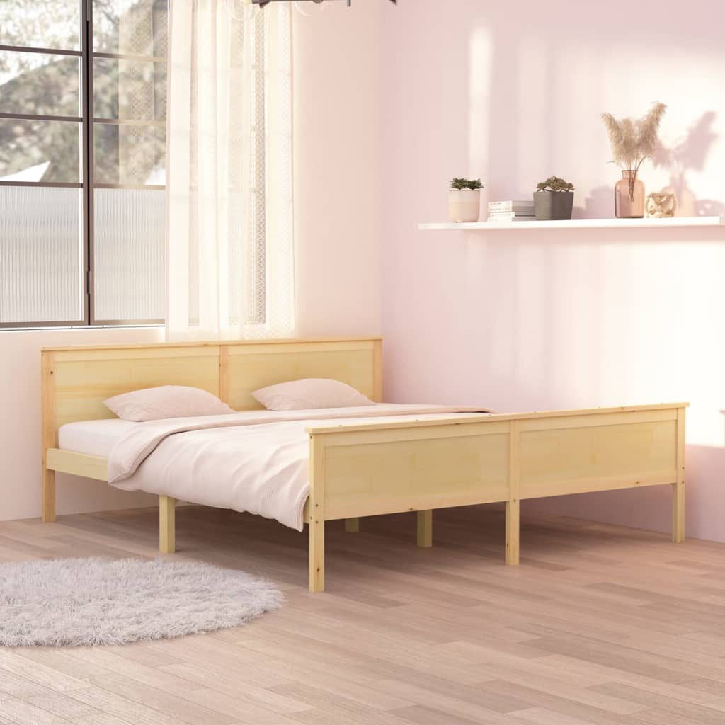 Cadre de lit sans matelas bois massif de pin 180x200 cm - XIOS
