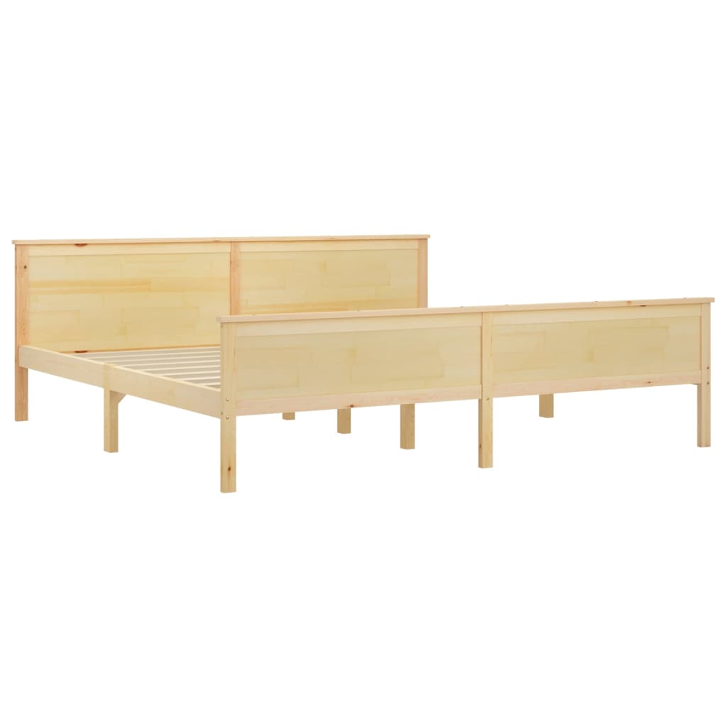 Cadre de lit sans matelas bois massif de pin 200x200 cm - XIOS