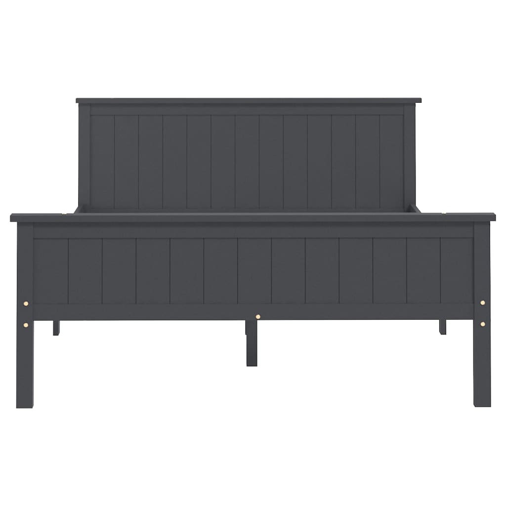 Cadre de lit sans matelas bois massif de pin gris 140x200 cm - XIOS