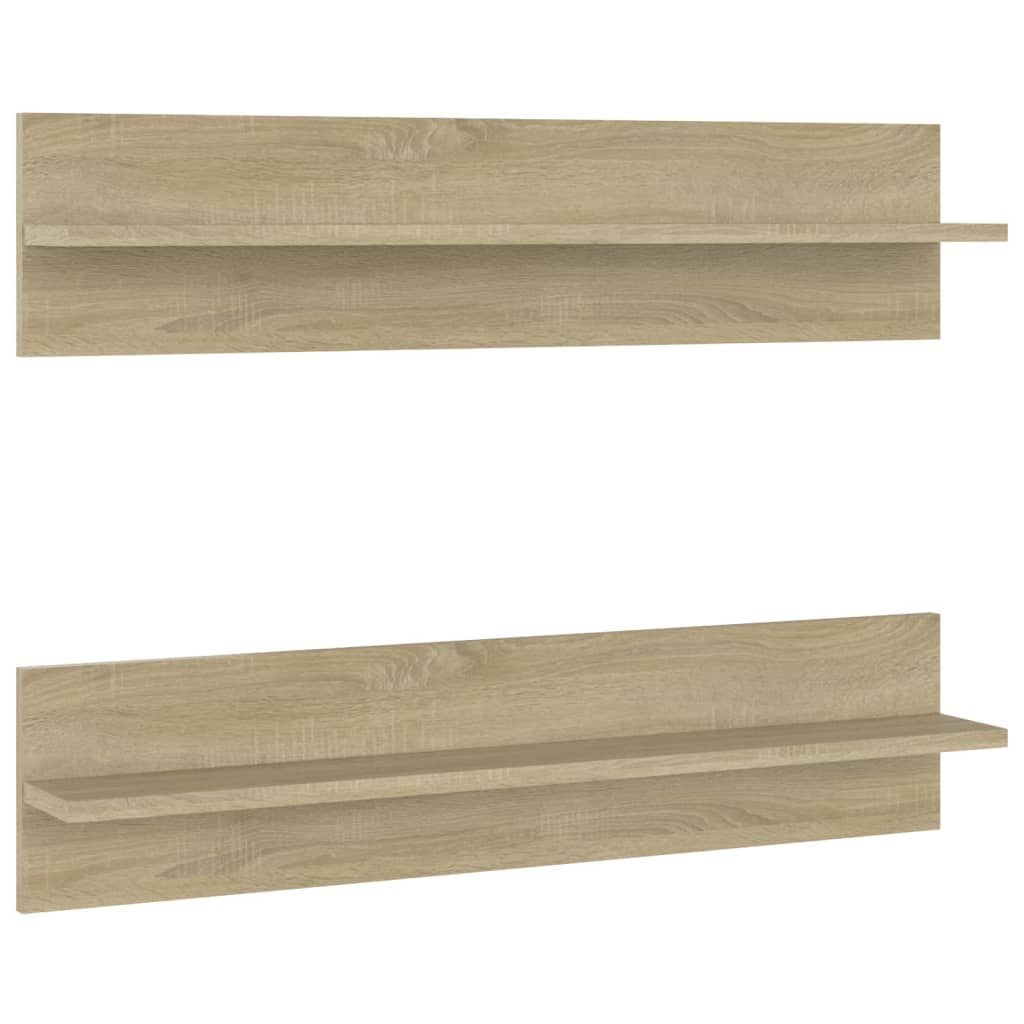 Étagères murales 2 pcs Chêne sonoma 80x11,5x18 cm - XIOS