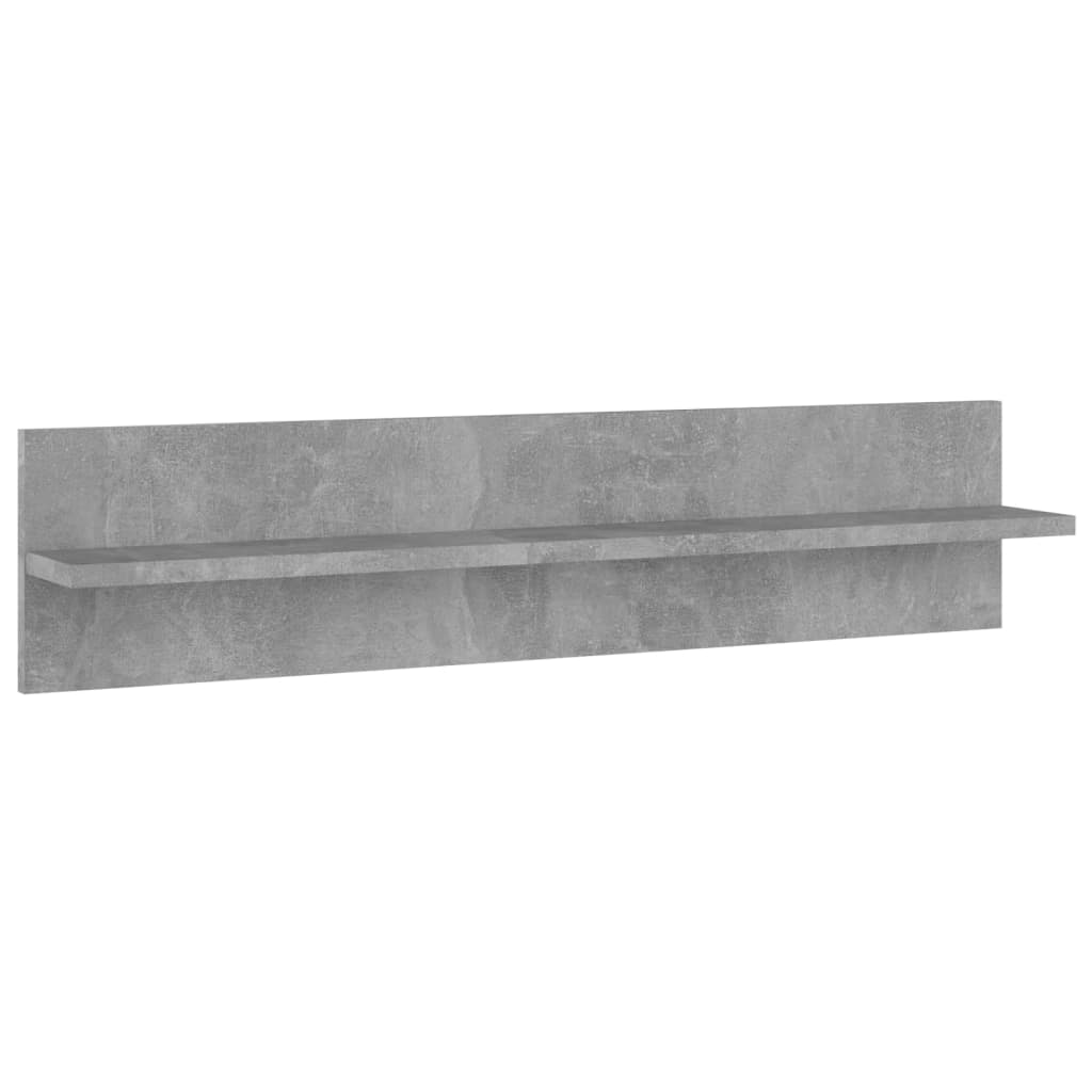 Étagères murales 2pcs Gris béton 80x11,5x18cm bois d'ingénierie - XIOS