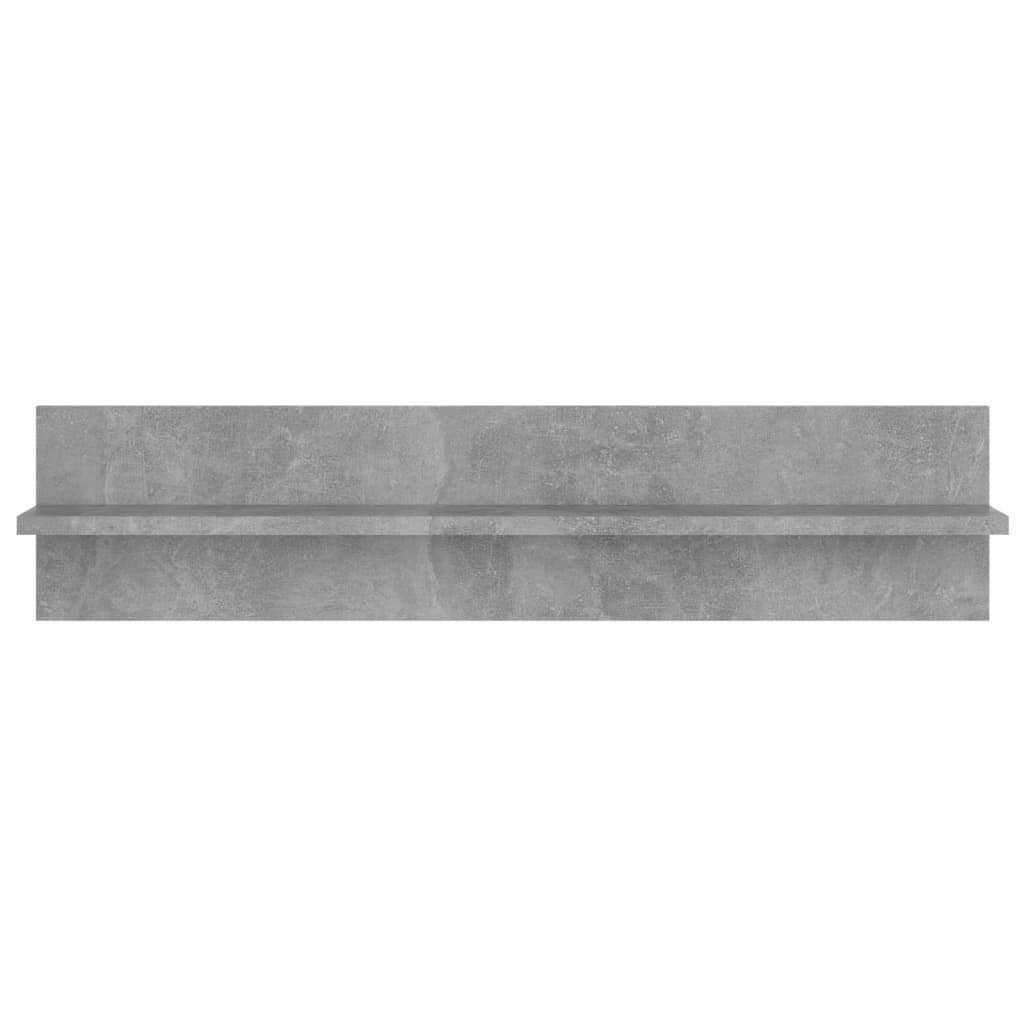Étagères murales 2pcs Gris béton 80x11,5x18cm bois d'ingénierie - XIOS