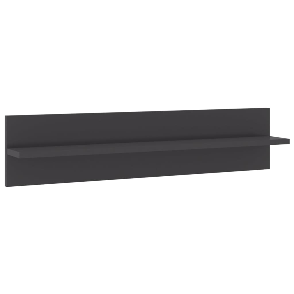 Étagères murales 4 pcs gris brillant bois d'ingénierie - XIOS