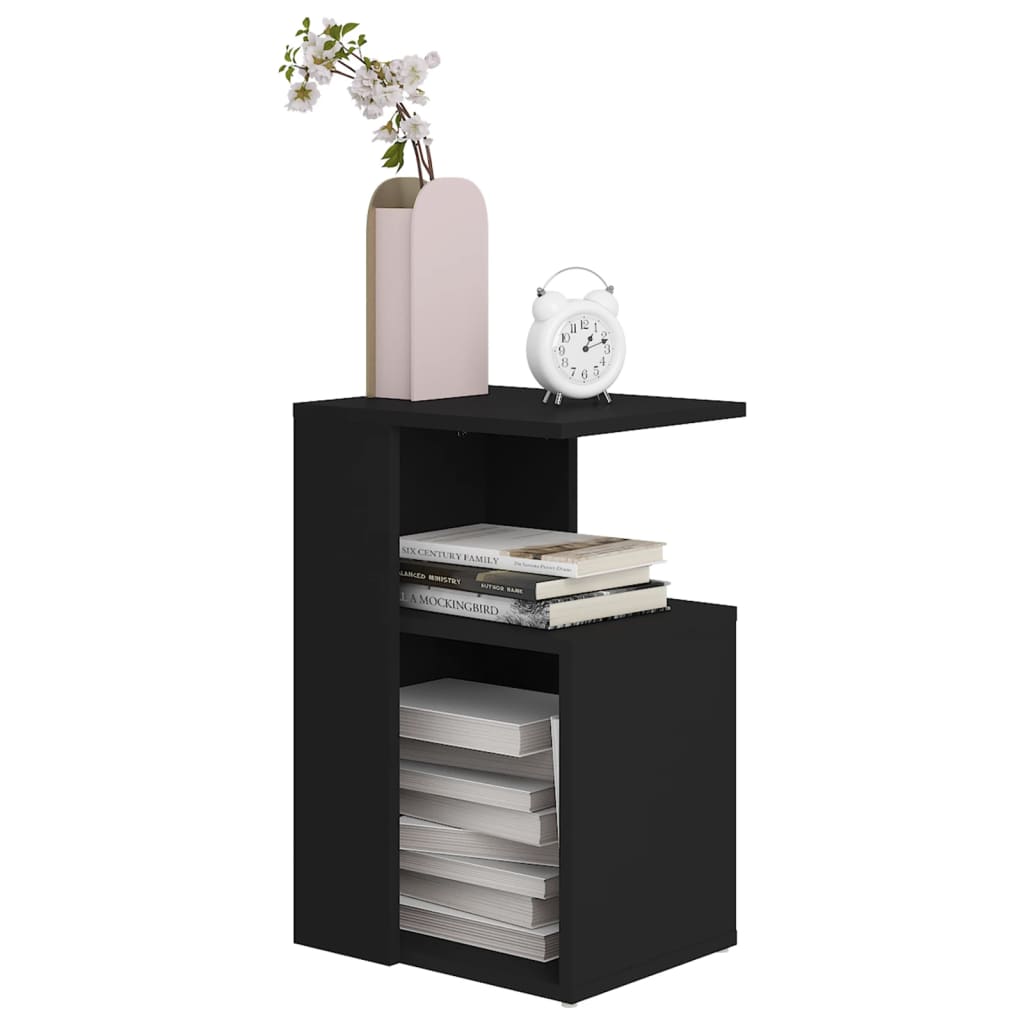 Table d'appoint Noir 36x30x56 cm Bois d’ingénierie - XIOS