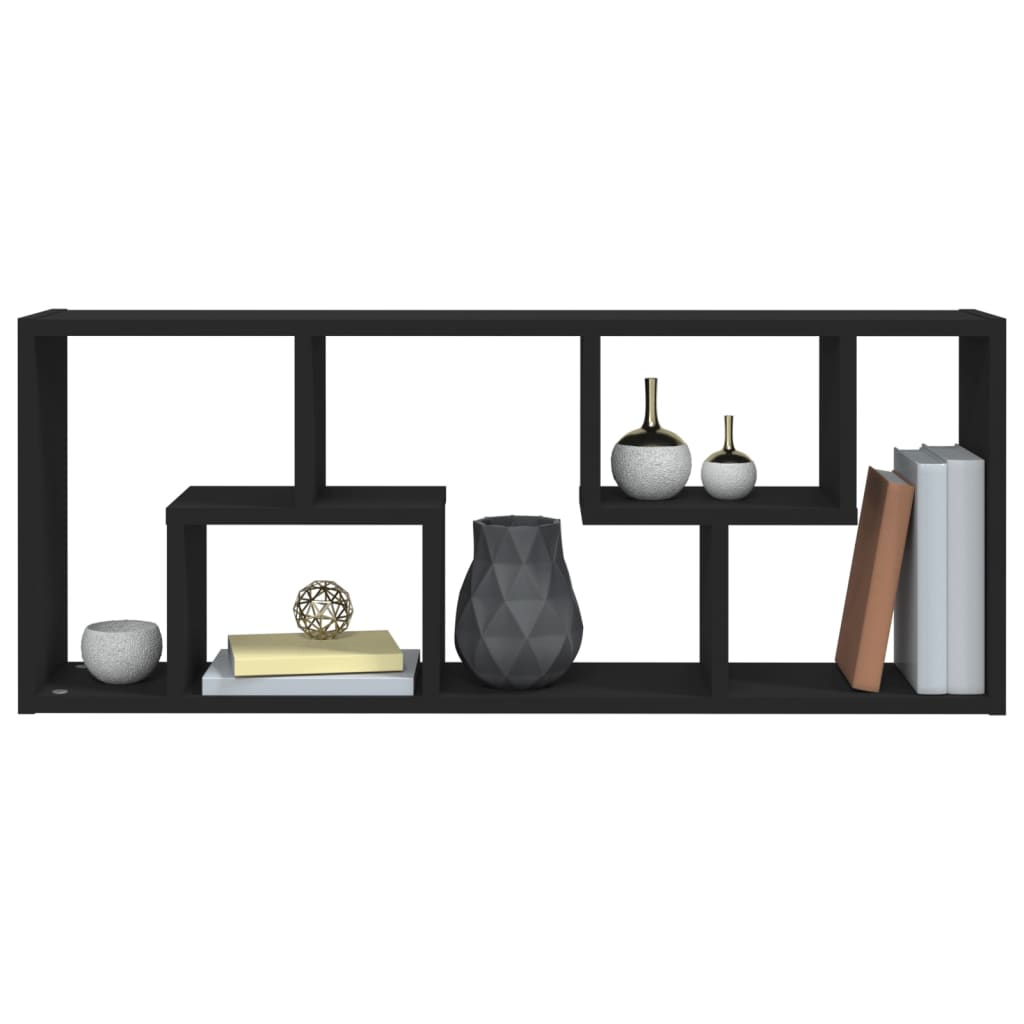 Étagère murale Noir 36x16x90 cm Bois d'ingénierie - XIOS