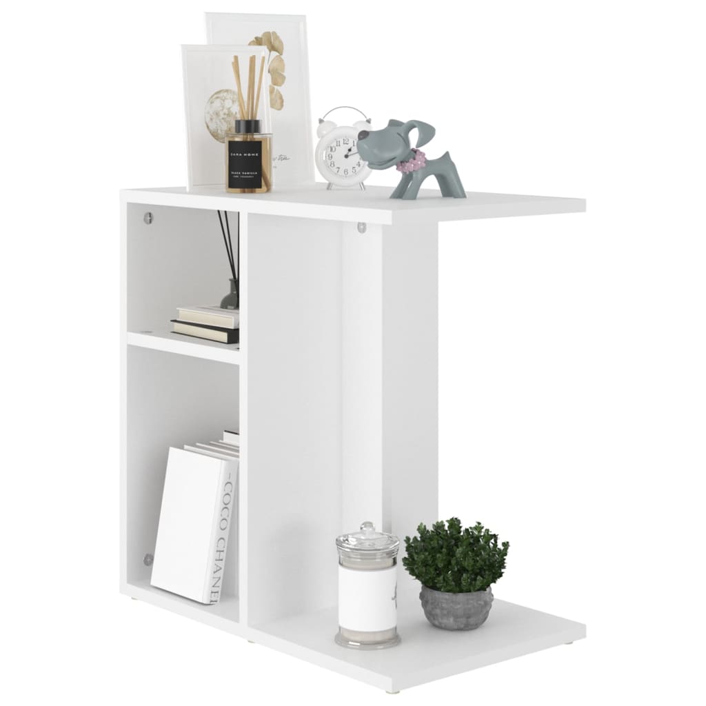 Table d'appoint Blanc 50x30x50 cm Bois d’ingénierie - XIOS