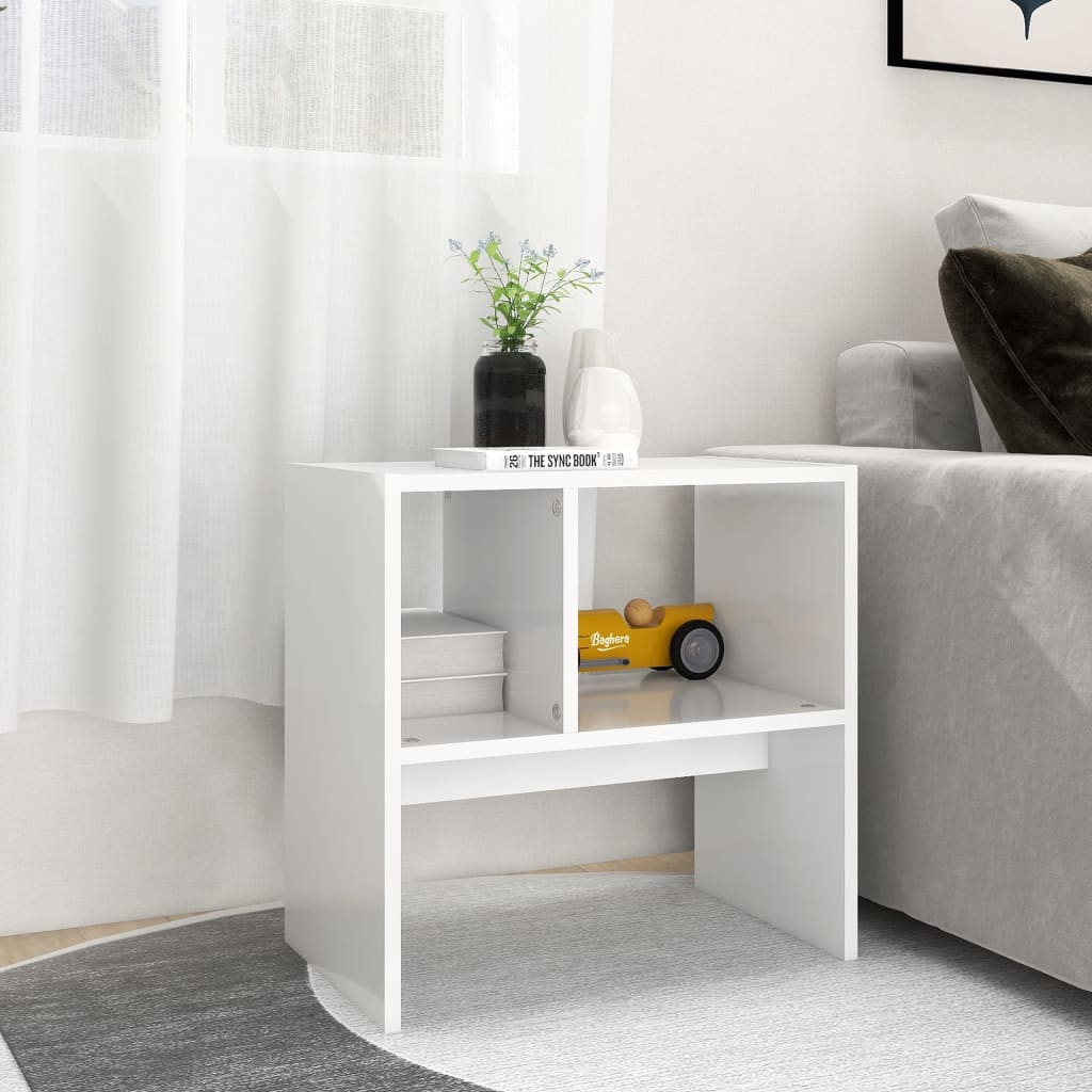 Table d'appoint Blanc 50x30x50 cm Bois d’ingénierie - XIOS