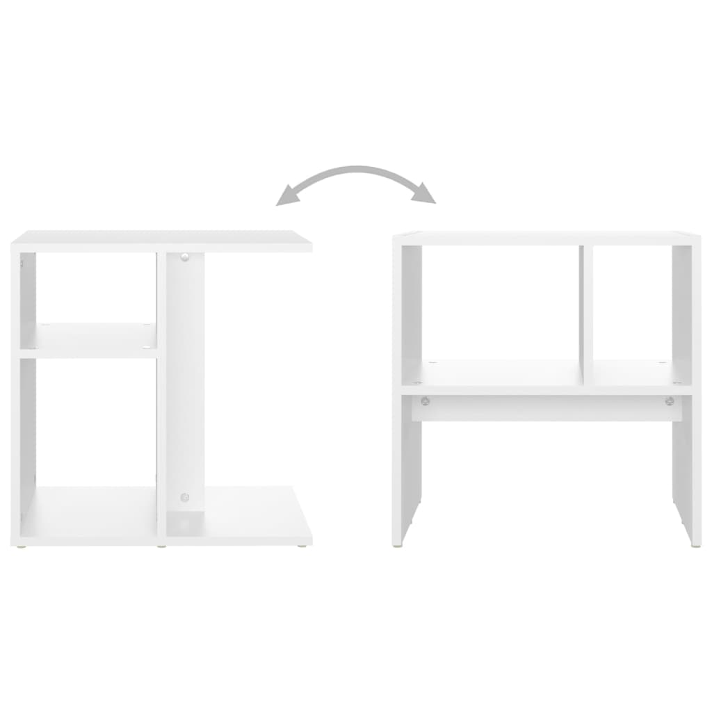 Table d'appoint Blanc 50x30x50 cm Bois d’ingénierie - XIOS
