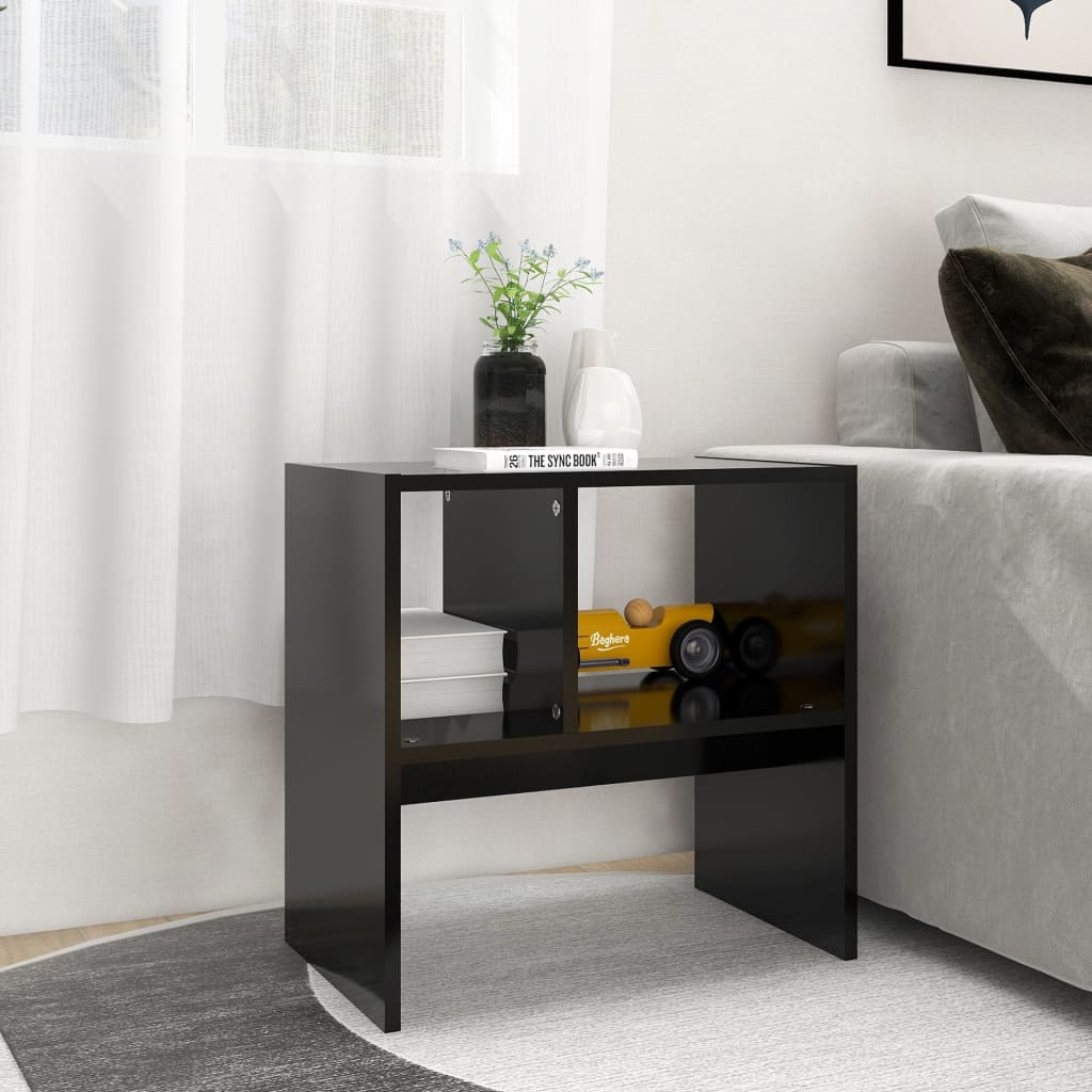 Table d'appoint Noir 50x30x50 cm Bois d’ingénierie - XIOS